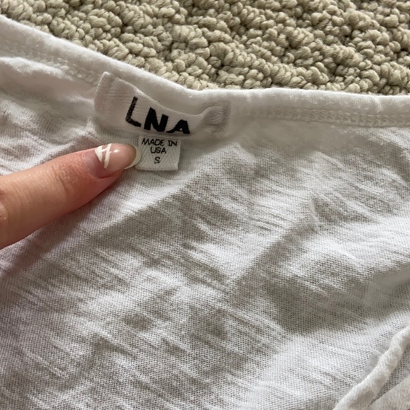 LNA White Criss-Cross T-Shirt - Picture 2 of 3
